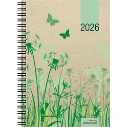 Abbildung von Zettler Kalender | Wochenbuch Graspapier 2026 - 13,7x19,6 cm - 1 Woche auf 2 Seiten - robuster Kartoneinband - Wochenkalender - Noitzheft - 759-0640 | 1. Auflage | 2025 | beck-shop.de
