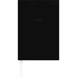 Abbildung von Zettler | Zettler Buchkalender 2026 14,5x21 cm schwarz Bürokalender 1 Tag auf 1 Seite wattierter Kunststoffeinband Stundeneinteilung 7-19 Uhr | 1. Auflage | 2025 | beck-shop.de