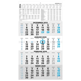 Abbildung von Zettler Kalender | 4-Monatskalender blau 2026 - 33x45 - mit Kopftafel - Datumsschieber -  959-0015-1 | 1. Auflage | 2025 | beck-shop.de