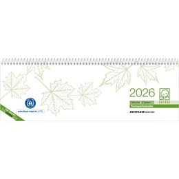 Abbildung von Zettler Kalender | Tischquerkalender Recycling 2026 - 29,6x9,9 - 1 Woche auf 2 Seiten - Blauer Engel - Kalender aus Recyclingpapier - Stundeneinteilung 7 - 19 Uhr - 116-0700 | 1. Auflage | 2025 | beck-shop.de