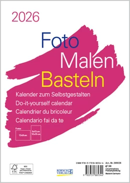 Abbildung von Korsch | Foto-Malen-Basteln Bastelkalender A5 weiß 2026 | 1. Auflage | 2025 | beck-shop.de