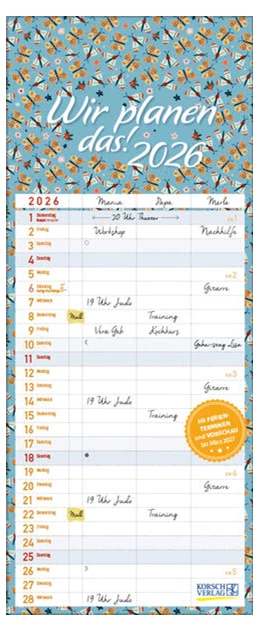 Abbildung von Korsch | Familientimer Wir planen das! 2026 | 1. Auflage | 2025 | beck-shop.de