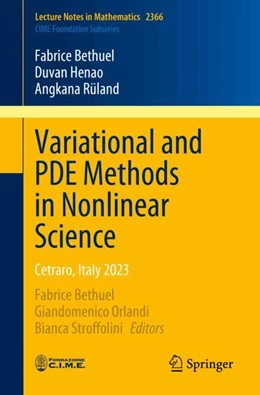 Abbildung von Bethuel / Orlandi | Variational and PDE Methods in Nonlinear Science | 1. Auflage | 2025 | beck-shop.de