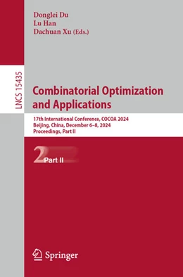 Abbildung von Du / Han | Combinatorial Optimization and Applications | 1. Auflage | 2025 | 15435 | beck-shop.de