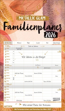 Abbildung von Korsch | Familienplaner Metallic Glam 2026 | 1. Auflage | 2025 | beck-shop.de