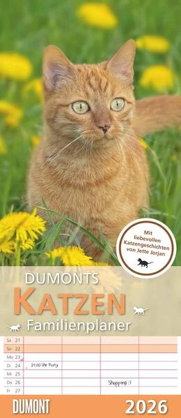 Abbildung von Dumonts Katzen Kalender - Familienplaner im Format 19,5 x 45 | 1. Auflage | 2025 | beck-shop.de