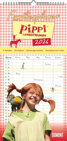 Abbildung von Familienplaner Pippi Langstrumpf 2026 - Familien-Timer 22x45 cm - mit Ferienterminen - 5 Spalten | 1. Auflage | 2025 | beck-shop.de