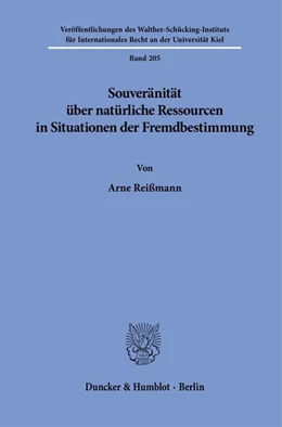 Abbildung von Reißmann | Souveränität über natürliche Ressourcen in Situationen der Fremdbestimmung | 1. Auflage | 2025 | beck-shop.de