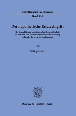 Abbildung von Müller | Der hypothetische Ersatzeingriff | 1. Auflage | 2025 | beck-shop.de