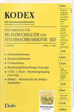 Abbildung von Hilber / Doralt | KODEX Steuerrecht für Bilanzbuchhalter und Steuersachbearbeiter 2025 | 6. Auflage | 2025 | beck-shop.de