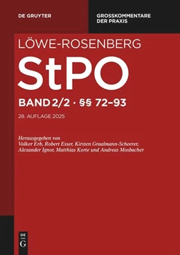 Abbildung von Krause | Löwe-Rosenberg. StPO. Band 2/2: §§ 72-93 | 1. Auflage | 2025 | beck-shop.de