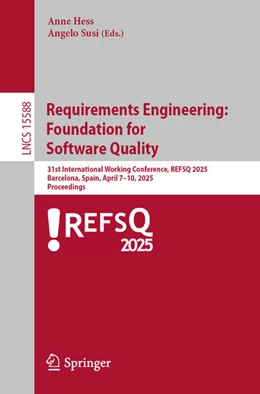 Abbildung von Hess / Susi | Requirements Engineering: Foundation for Software Quality | 1. Auflage | 2025 | 15588 | beck-shop.de