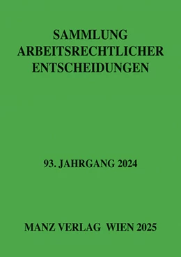 Abbildung von Weiß | Sammlung arbeitsrechtlicher Entscheidungen | 93. Auflage | 2025 | beck-shop.de