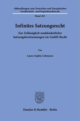 Abbildung von Lehmann | Infinites Satzungsrecht | 1. Auflage | 2025 | beck-shop.de