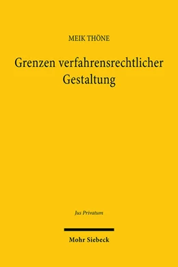 Abbildung von Thöne | Grenzen verfahrensrechtlicher Gestaltung | 1. Auflage | 2025 | beck-shop.de