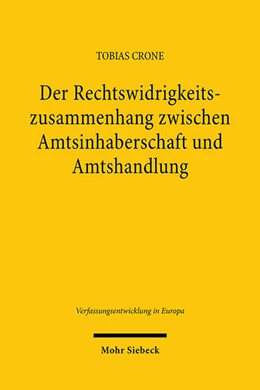 Abbildung von Crone | Der Rechtswidrigkeitszusammenhang zwischen Amtsinhaberschaft und Amtshandlung | 1. Auflage | 2025 | beck-shop.de