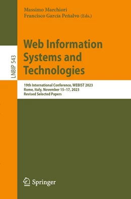 Abbildung von Marchiori / García Peñalvo | Web Information Systems and Technologies | 1. Auflage | 2025 | beck-shop.de
