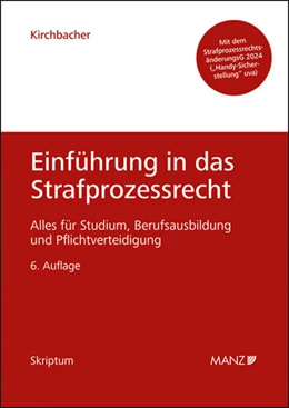 Abbildung von Kirchbacher | Einführung in das Strafprozessrecht | 6. Auflage | 2025 | beck-shop.de