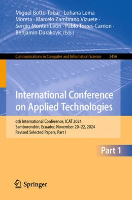 Abbildung von Botto-Tobar / Lema Moreta | International Conference on Applied Technologies | 1. Auflage | 2025 | beck-shop.de