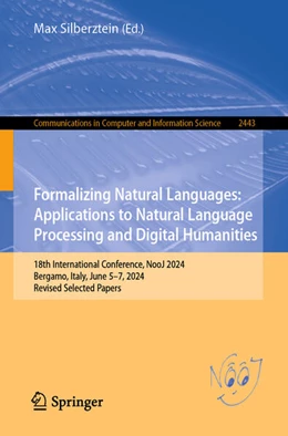 Abbildung von Silberztein | Formalizing Natural Languages: Applications to Natural Language Processing and Digital Humanities | 1. Auflage | 2025 | beck-shop.de