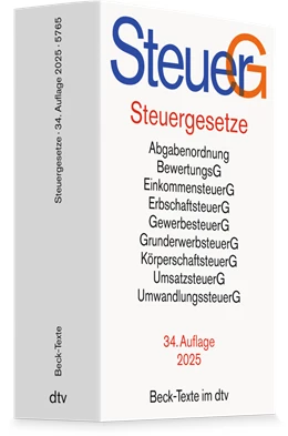 Abbildung von Steuergesetze: SteuerG | 34. Auflage | 2025 | 5765 | beck-shop.de