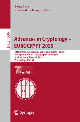 Abbildung von Fehr / Fouque | Advances in Cryptology – EUROCRYPT 2025 | 1. Auflage | 2025 | beck-shop.de