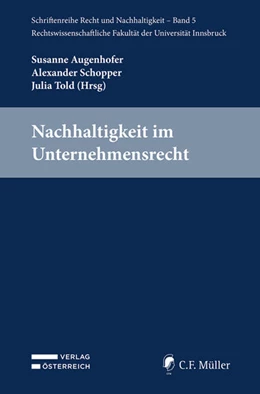 Abbildung von Augenhofer / Schopper | Nachhaltigkeit im Unternehmensrecht | 1. Auflage | 2025 | beck-shop.de