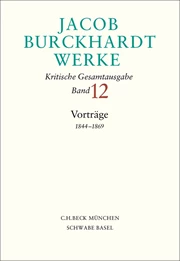 Cover: Jacob Burckhardt, Vorträge 1844–1869