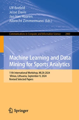 Abbildung von Brefeld / Davis | Machine Learning and Data Mining for Sports Analytics | 1. Auflage | 2025 | beck-shop.de