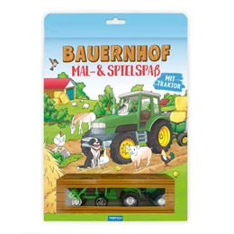 Abbildung von Trötsch Verlag GmbH & Co.KG | TRÖTSCH - Malbuch Bauernhof Mal- und Spielspaß |Malbuch mit Spielzeug-Traktor und Anhänger | Ab 3 Jahren | 1. Auflage | 2025 | beck-shop.de