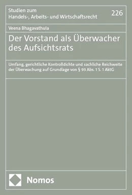 Abbildung von Bhagavathula | Der Vorstand als Überwacher des Aufsichtsrats | 1. Auflage | 2025 | 226 | beck-shop.de