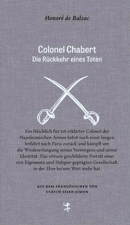 Abbildung von Balzac / Esser-Simon | Colonel Chabert | 1. Auflage | 2025 | beck-shop.de