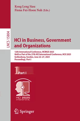 Abbildung von Siau / Nah | HCI in Business, Government and Organizations | 1. Auflage | 2025 | beck-shop.de