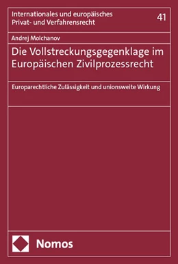 Abbildung von Molchanov | Die Vollstreckungsgegenklage im Europäischen Zivilprozessrecht | 1. Auflage | 2025 | beck-shop.de