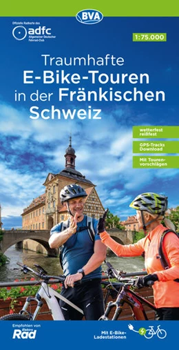 Abbildung von Allgemeiner Deutscher Fahrrad-Club e. V. (ADFC) / BVA BikeMedia GmbH | ADFC-Regionalkarte Traumhafte E-Bike-Touren in der Fränkischen Schweiz, 1:75.000, mit Tagestourenvorschlägen, reiß- und wetterfest, GPS-Tracks Download | 2. Auflage | 2025 | beck-shop.de