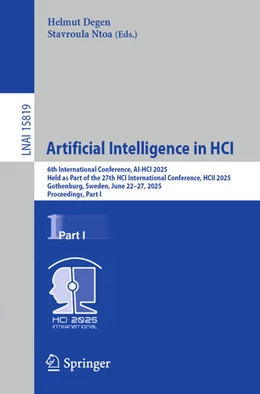 Abbildung von Degen / Ntoa | Artificial Intelligence in HCI | 1. Auflage | 2025 | beck-shop.de