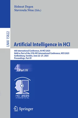 Abbildung von Degen / Ntoa | Artificial Intelligence in HCI | 1. Auflage | 2025 | beck-shop.de