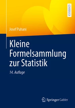 Abbildung von Puhani | Kleine Formelsammlung zur Statistik | 14. Auflage | 2025 | beck-shop.de