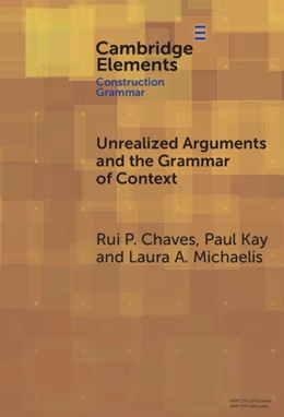 Abbildung von Chaves / Kay | Unrealized Arguments and the Grammar of Context | 1. Auflage | 2025 | beck-shop.de