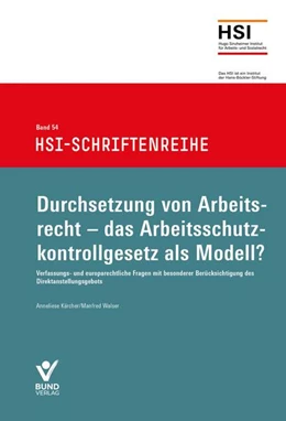 Abbildung von Kärcher / Walser | Durchsetzung von Arbeitsrecht - das Arbeitsschutzkontrollgesetz als Modell? | 1. Auflage | 2025 | beck-shop.de