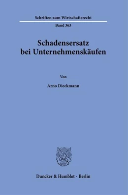 Abbildung von Dieckmann | Schadensersatz bei Unternehmenskäufen | 1. Auflage | 2025 | beck-shop.de