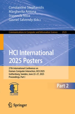 Abbildung von Stephanidis / Antona | HCI International 2025 Posters | 1. Auflage | 2025 | beck-shop.de