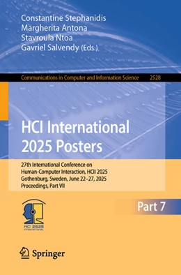 Abbildung von Stephanidis / Antona | HCI International 2025 Posters | 1. Auflage | 2025 | beck-shop.de
