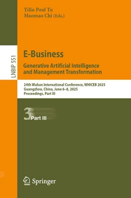 Abbildung von Tu / Chi | E-Business. Generative Artificial Intelligence and Management Transformation | 1. Auflage | 2025 | beck-shop.de