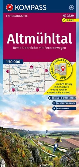 Abbildung von KOMPASS Fahrradkarte 3329 Altmühltal 1:70.000 | 2. Auflage | 2025 | beck-shop.de
