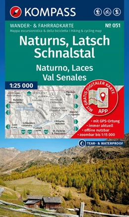 Abbildung von KOMPASS Wanderkarte 051 Naturns, Latsch, Schnalstal / Naturno, Laces, Val Senales 1:25.000 | 2. Auflage | 2025 | beck-shop.de