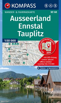 Abbildung von KOMPASS Wanderkarte 68 Ausseerland, Ennstal, Tauplitz 1:50.000 | 2. Auflage | 2025 | beck-shop.de