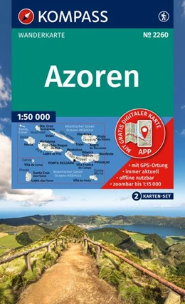Abbildung von KOMPASS Wanderkarten-Set 2260 Azoren (2 Karten) 1:50.000 | 3. Auflage | 2025 | beck-shop.de