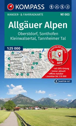 Abbildung von KOMPASS Wanderkarten-Set 003 Allgäuer Alpen, Oberstdorf, Sonthofen, Kleinwalsertal, Tannheimer Tal (2 Karten) 1:25.000 | 2. Auflage | 2025 | beck-shop.de