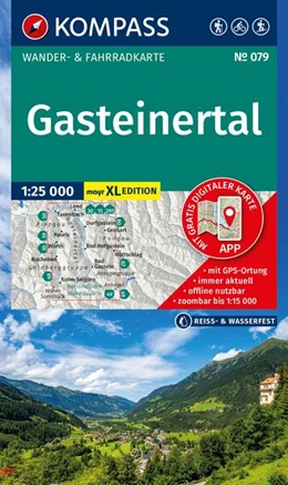 Abbildung von KOMPASS Wanderkarte 079 Gasteinertal 1:25.000 | 1. Auflage | 2025 | beck-shop.de
